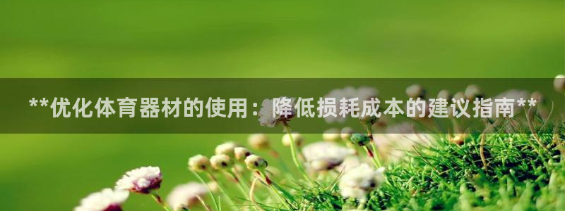 富联平台系 5O6917 富联:**优化体育器材的使用:降低